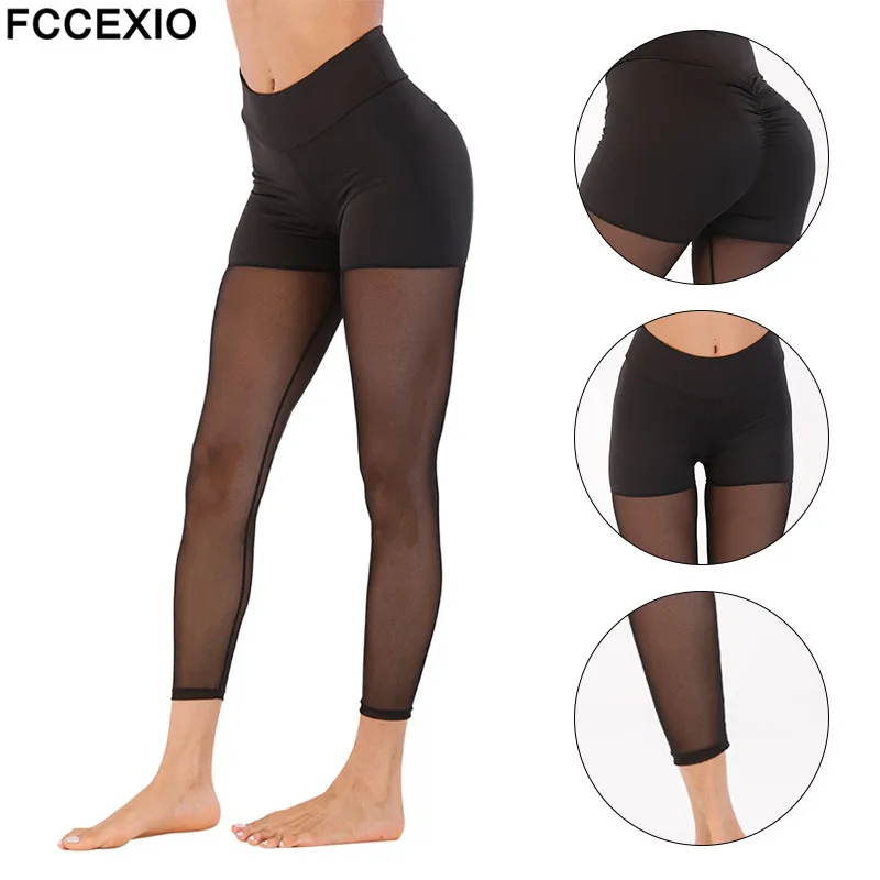 FCCEXIO New Black Pink Fitness Leggings Women White Leggings Mesh Breathable Quick-Drying Legging Femme Elastic Workout Legging
FCCEXIO New Black Pink Fitness Leggings Women White Leggings Mesh Breathable Quick-Drying Legging Femme Elastic Workout Legging