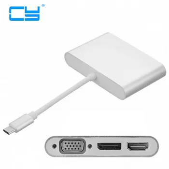 Combo 3 in 1 USB-C USB 3.1 Type C to HDMI Digital AV & VGA & DP DisplayPort Adapter for Laptop & Notebook
Combo 3 in 1 USB-C USB 3.1 Type C to HDMI Digital AV & VGA & DP DisplayPort Adapter for Laptop & Notebook