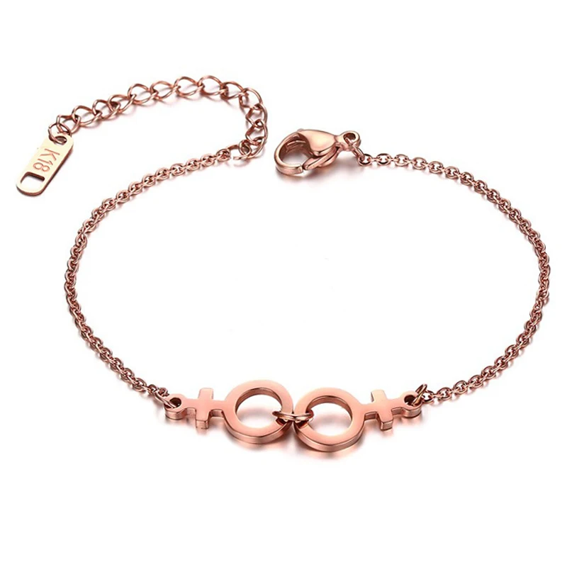 Gay Jewelry Bracelet Women Men Hand Chain Bracelets Rose Gold Plate LGBT Jewelry Love Communion Gift Steel Pulseiras Masculinas
Gay Jewelry Bracelet Women Men Hand Chain Bracelets Rose Gold Plate LGBT Jewelry Love Communion Gift Steel Pulseiras Masculinas