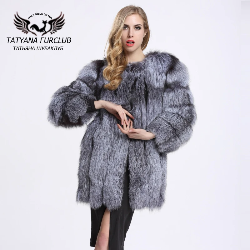 Genuine Natural Silver Fox Fur Coat Women Winter Fur Coats Jacket Free Shipping Customize Warm Outerwear 75cm Long BF-C0126
Genuine Natural Silver Fox Fur Coat Women Winter Fur Coats Jacket Free Shipping Customize Warm Outerwear 75cm Long BF-C0126