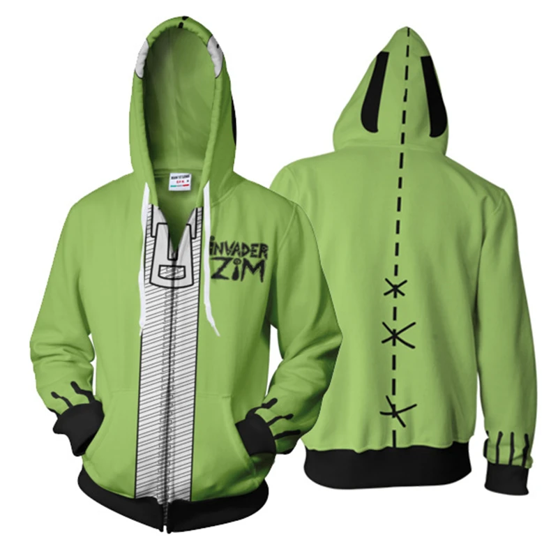 Толстовка с капюшоном в стиле аниме Invader ZIM костюм для косплея робота Гира