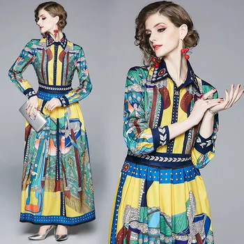 womens woman ladies Designer spring summer autumn print Floral shirt neck runway Skater long sleeve maxi party Swing beach dress
womens woman ladies Designer spring summer autumn print Floral shirt neck runway Skater long sleeve maxi party Swing beach dress