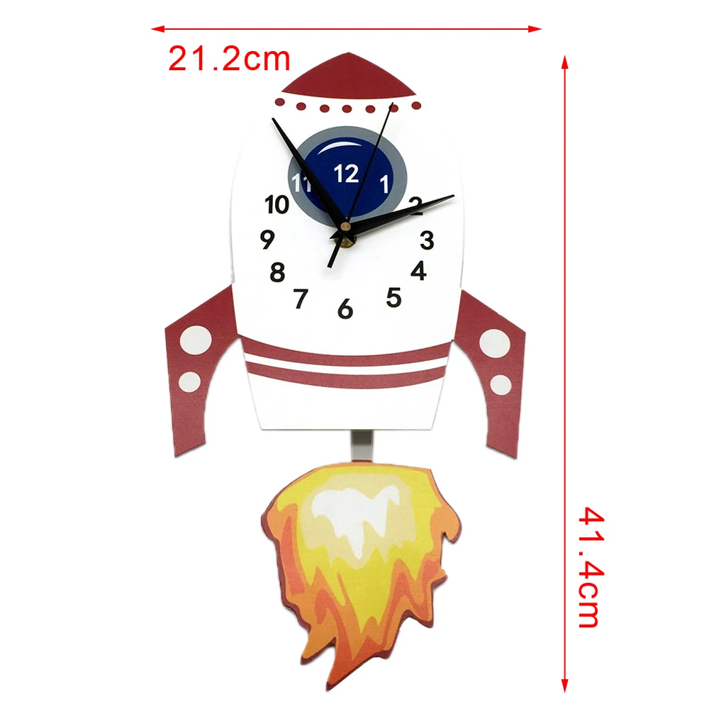 Japanese Adorable Pendulum Clock Funny Crafts Swinging Tail Wall Clock Kit for Kid's Nursery Children's Bedroom Decor