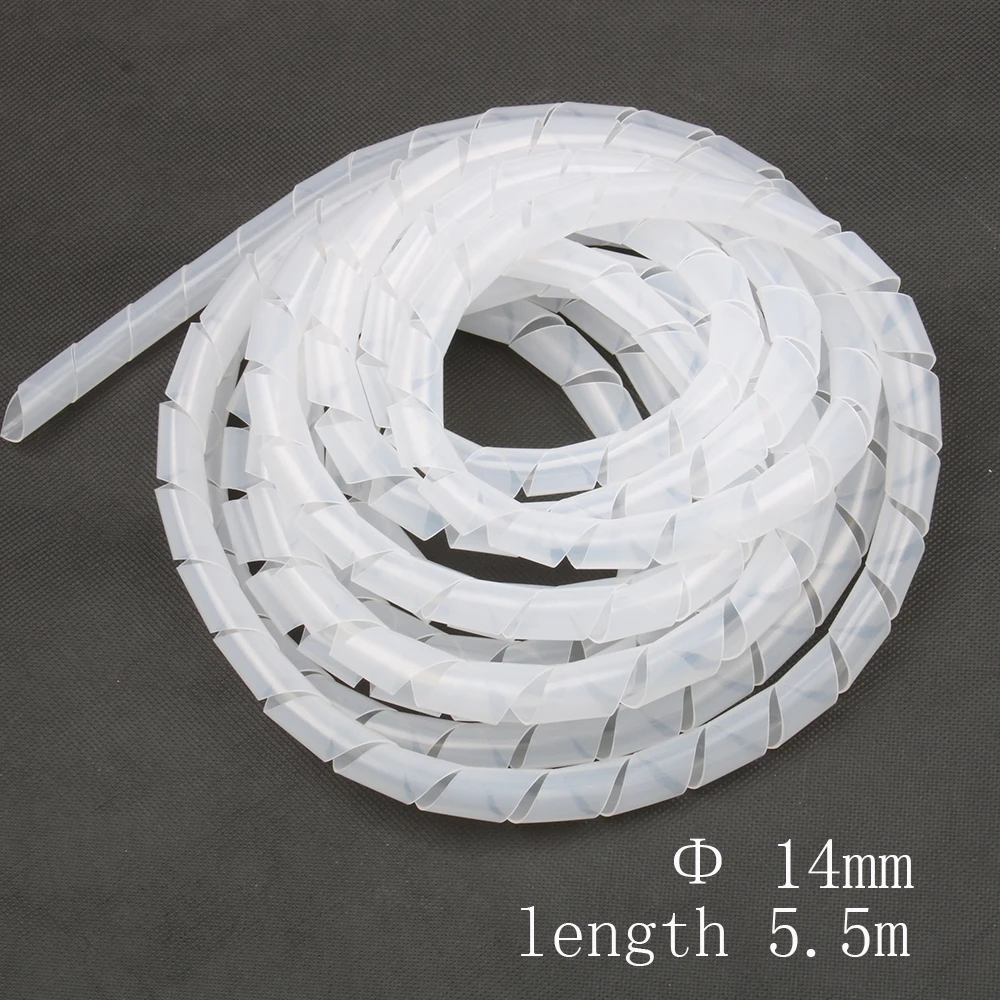 Spiral wrapping band SWB-14 diameter 14mm About 5.3M length White Cable casing Cable Sleeves Winding pipe Spiral Wrapping
Spiral wrapping band SWB-14 diameter 14mm About 5.3M length White Cable casing Cable Sleeves Winding pipe Spiral Wrapping