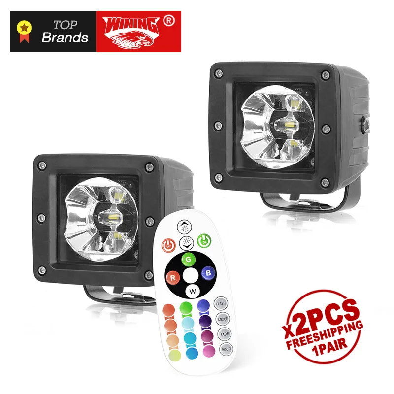 Freeshipping pair 15W rgb LED Work Light remote control RGB led drivinglight Flood beam LED Offroad light for Car ATV Motorcycle
Freeshipping pair 15W rgb LED Work Light remote control RGB led drivinglight Flood beam LED Offroad light for Car ATV Motorcycle