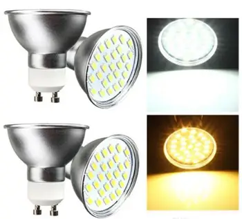 

High Quality GU10 4W 27 LED 5730 SMD High Brightness Spotlight Spot Lights Lamp Bulb Pure White Warm White Home Lighting 220V