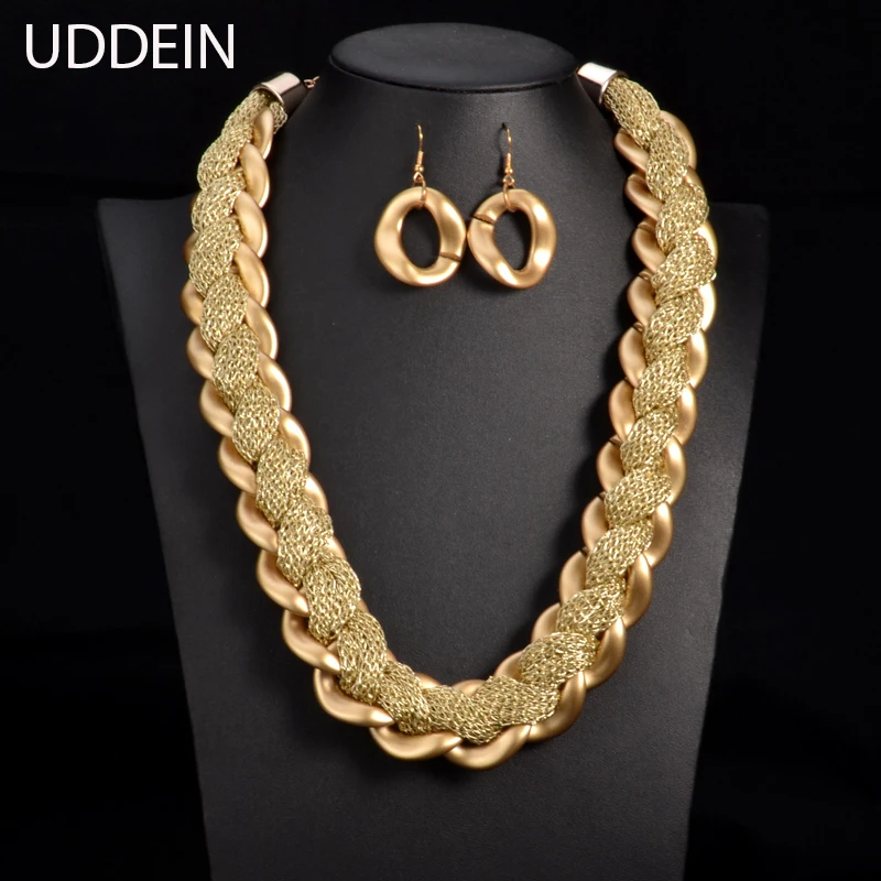 UDDEIN Top Quality Big Brand Acrylic Gem Handmade Braided Chain Necklace Fashion Statement Jewelry Sets Wholesale Maxi necklace
UDDEIN Top Quality Big Brand Acrylic Gem Handmade Braided Chain Necklace Fashion Statement Jewelry Sets Wholesale Maxi necklace