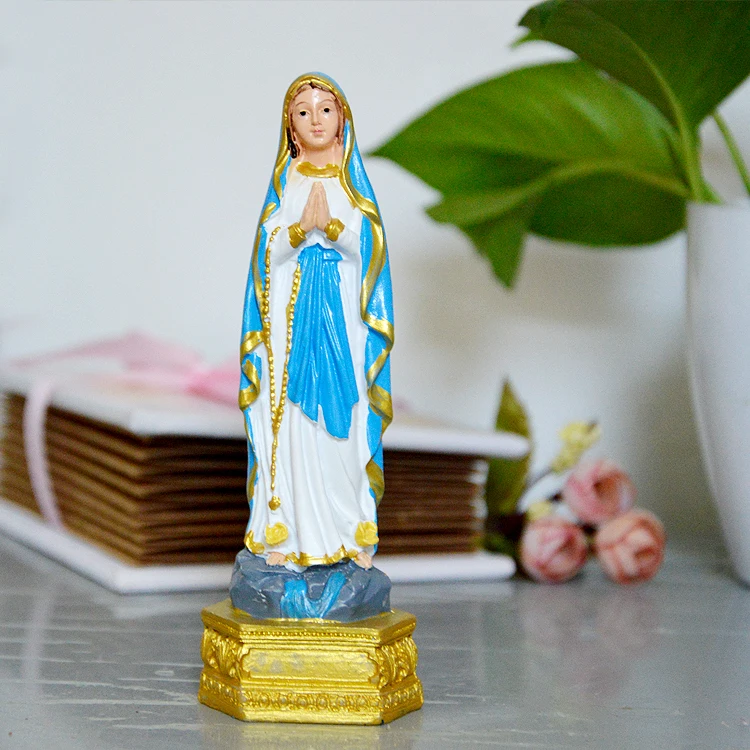 Catholic Holy statue of Our Lady of Lourdes painted resin ornament about 14 cm high goddess Statuette small figure figurine gift
Catholic Holy statue of Our Lady of Lourdes painted resin ornament about 14 cm high goddess Statuette small figure figurine gift