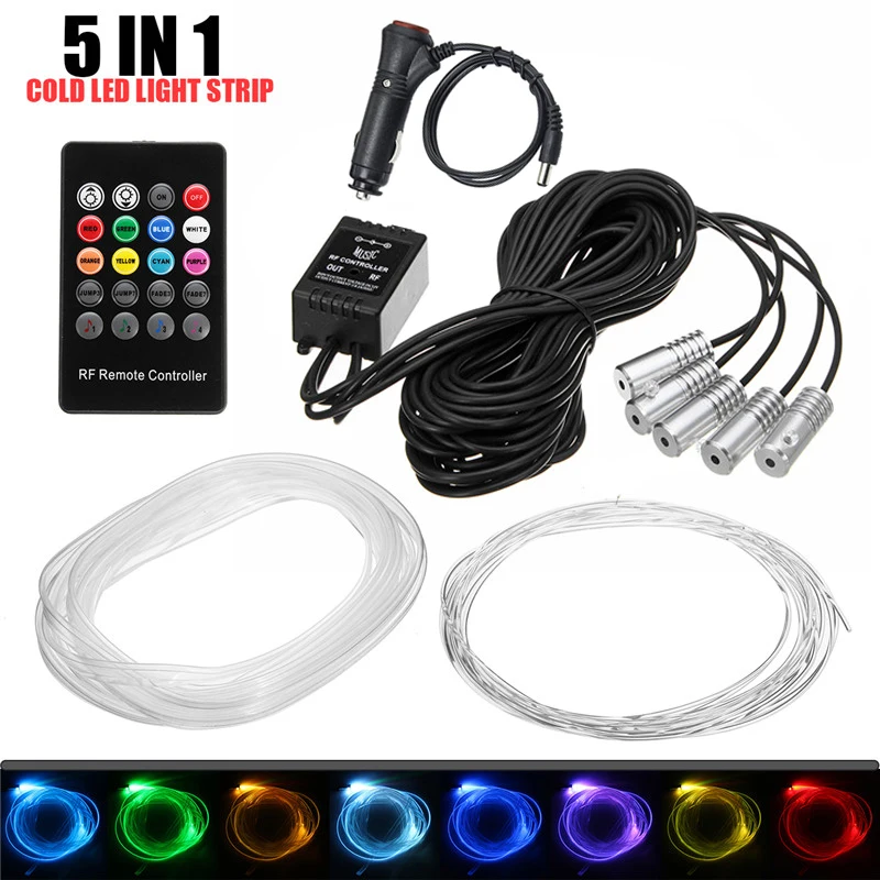 Автомобильные интерьерные огни RGB музыка светодиодные полосы света авто