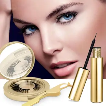Magnetic Liquid Eyeliner & Magnetic False Eyelashes & Tweezer Set Long Lasting Eyeliner Reusable False Eyelashes Extension Kit
Magnetic Liquid Eyeliner & Magnetic False Eyelashes & Tweezer Set Long Lasting Eyeliner Reusable False Eyelashes Extension Kit