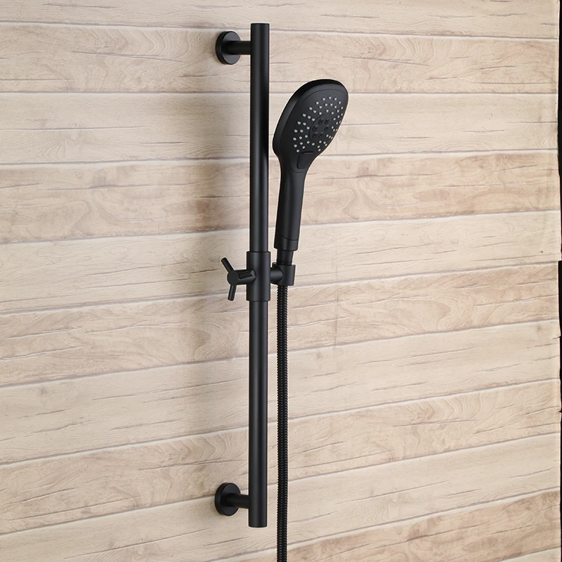 Description Picture 2 of itemMatte Black Metal SUS304 Stainless Steel strong round 3 functions ABS plastic Hand Shower Head with Adjustable Slide Bar-