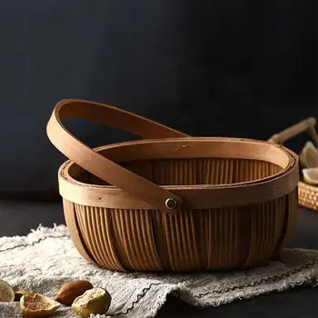 Oval Wood Chip Weaving Storage Basket Fruit Bread Vegetable Basket Kitchen Storage Craft Desktop Display Home Decorative
Oval Wood Chip Weaving Storage Basket Fruit Bread Vegetable Basket Kitchen Storage Craft Desktop Display Home Decorative