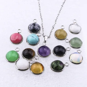 natural stone necklace stainless steel 12mm round opal pink crystal necklace for women jewelry
natural stone necklace stainless steel 12mm round opal pink crystal necklace for women jewelry