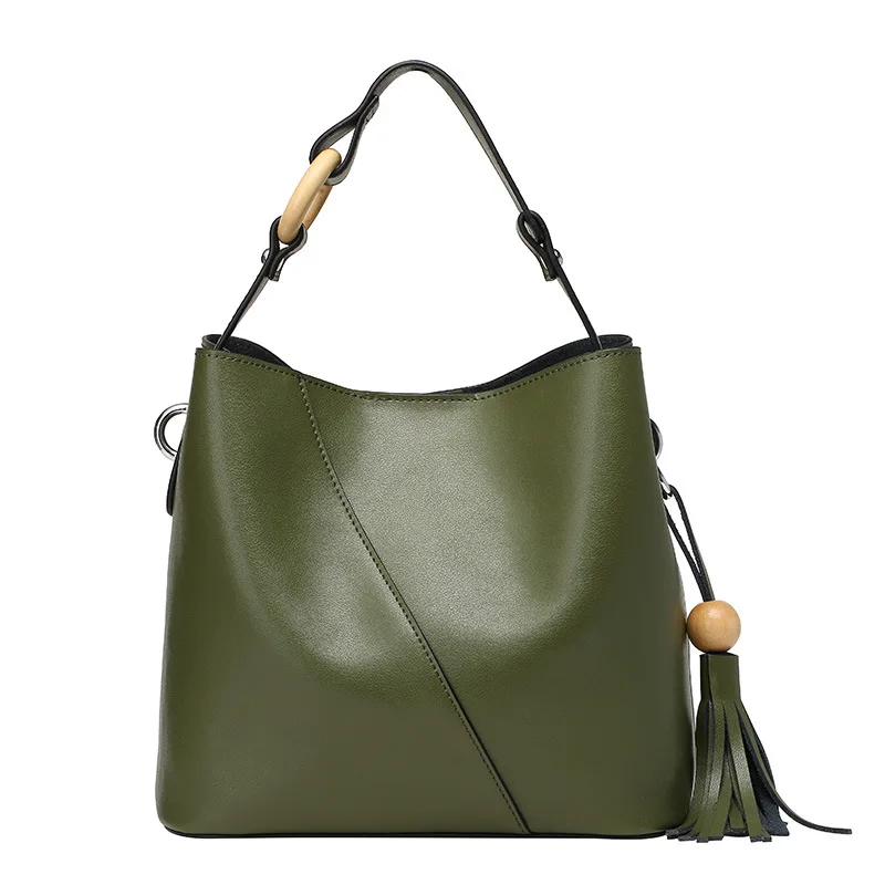 New Vintage Genuine leather Women Bucket Bag Female Portable Tassels Shoulder Bag Fashion all-match Women's Messenger bags
New Vintage Genuine leather Women Bucket Bag Female Portable Tassels Shoulder Bag Fashion all-match Women's Messenger bags