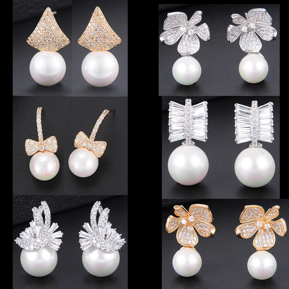 missvikki Romantic Sweet Handmade Various types Pearl Earrings for Women Wedding Holiday Jewelry Earrings mujer moda Best Gift
missvikki Romantic Sweet Handmade Various types Pearl Earrings for Women Wedding Holiday Jewelry Earrings mujer moda Best Gift