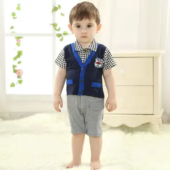 2020 Summer Boys Handsome Fake Two Pieces Plaid Shirts And Shorts Baby Boy Clothes Toddler Romper For 0 To 24 Month SBS154001
2020 Summer Boys Handsome Fake Two Pieces Plaid Shirts And Shorts Baby Boy Clothes Toddler Romper For 0 To 24 Month SBS154001