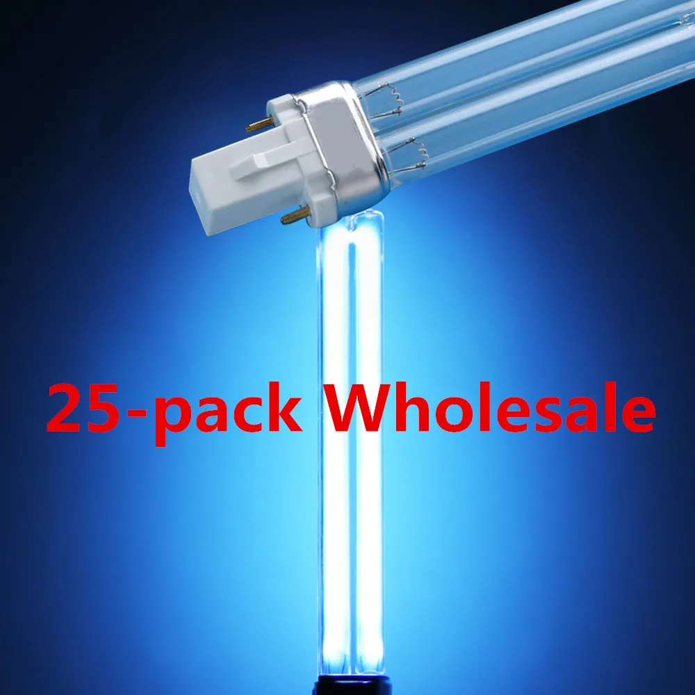25-pack Wholesale UVC Bi-pin G23 Base Quartz Replacement Linear Twin Tube Light Bulb Sterilizers Clarifiers Aquariums 9W
25-pack Wholesale UVC Bi-pin G23 Base Quartz Replacement Linear Twin Tube Light Bulb Sterilizers Clarifiers Aquariums 9W