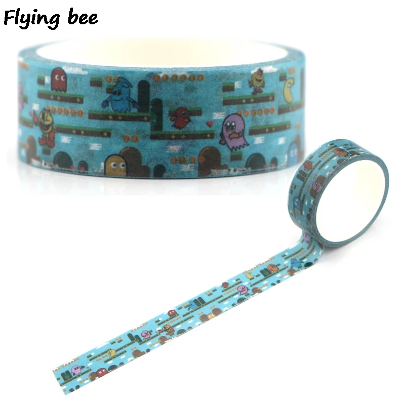 Flyingbee 15mmX5m Paper Washi Tape Cute Adhesive Tape DIY Scrapbooking Sticker cartoon Masking Tape X0336
Flyingbee 15mmX5m Paper Washi Tape Cute Adhesive Tape DIY Scrapbooking Sticker cartoon Masking Tape X0336