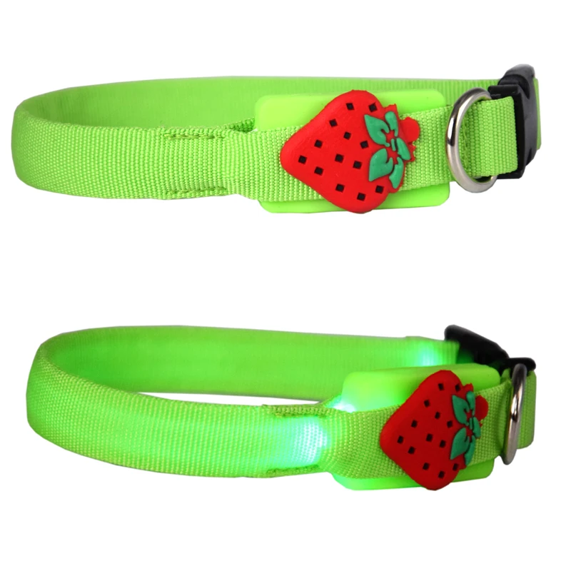 Flash Glowing Dog Collar Domestic Animals Dog Accessories Cherry LED glow 28cm Luminous collar for dogs collier chien
Flash Glowing Dog Collar Domestic Animals Dog Accessories Cherry LED glow 28cm Luminous collar for dogs collier chien