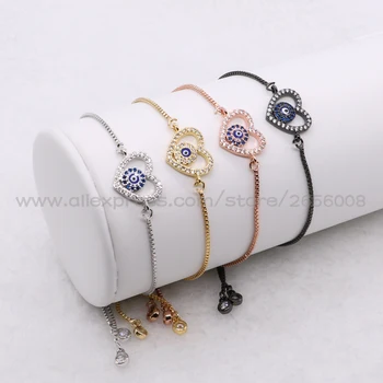 Wholesale mix color heart shape bracelets micro pave small stone heart charm adjustable chain bracelet jewelry for women 1068
Wholesale mix color heart shape bracelets micro pave small stone heart charm adjustable chain bracelet jewelry for women 1068