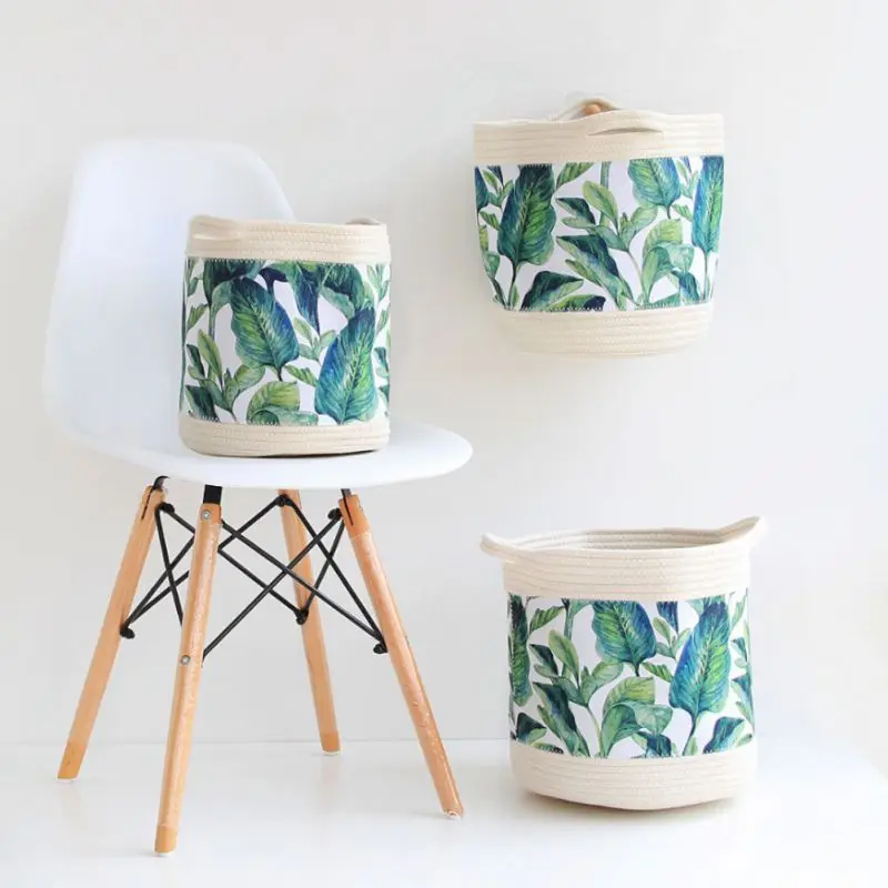 Leaf Pattern Sundries Container Fashion Foldable Storage Basket With Rope Bathroom Laundry Basket Households Item Organizer
Leaf Pattern Sundries Container Fashion Foldable Storage Basket With Rope Bathroom Laundry Basket Households Item Organizer