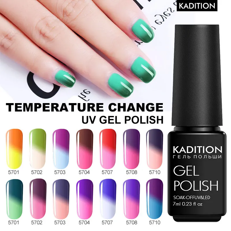 KADITION Temperature Change Gel Varnish Lacquer Enamel Chameleon Top Base Coat UV Gel Gradient Thermo Colorful Gel Nail Polish
KADITION Temperature Change Gel Varnish Lacquer Enamel Chameleon Top Base Coat UV Gel Gradient Thermo Colorful Gel Nail Polish