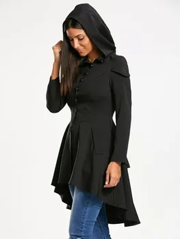 Wipalo Female Halloween Outwear 2019 New Fashion Autumn Coat Women Layered Lace Up High Low Hooded Coat Gothic High Waist Coats
Wipalo Female Halloween Outwear 2019 New Fashion Autumn Coat Women Layered Lace Up High Low Hooded Coat Gothic High Waist Coats