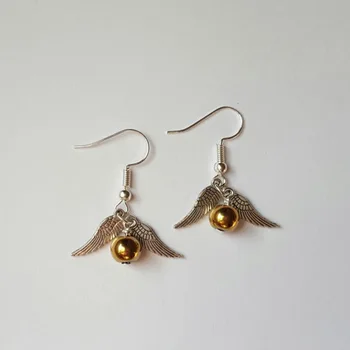 Hot Movie Jewelry The Golden Snitch Harry Porter Earrings Personality Women Earrings Wholesale
Hot Movie Jewelry The Golden Snitch Harry Porter Earrings Personality Women Earrings Wholesale