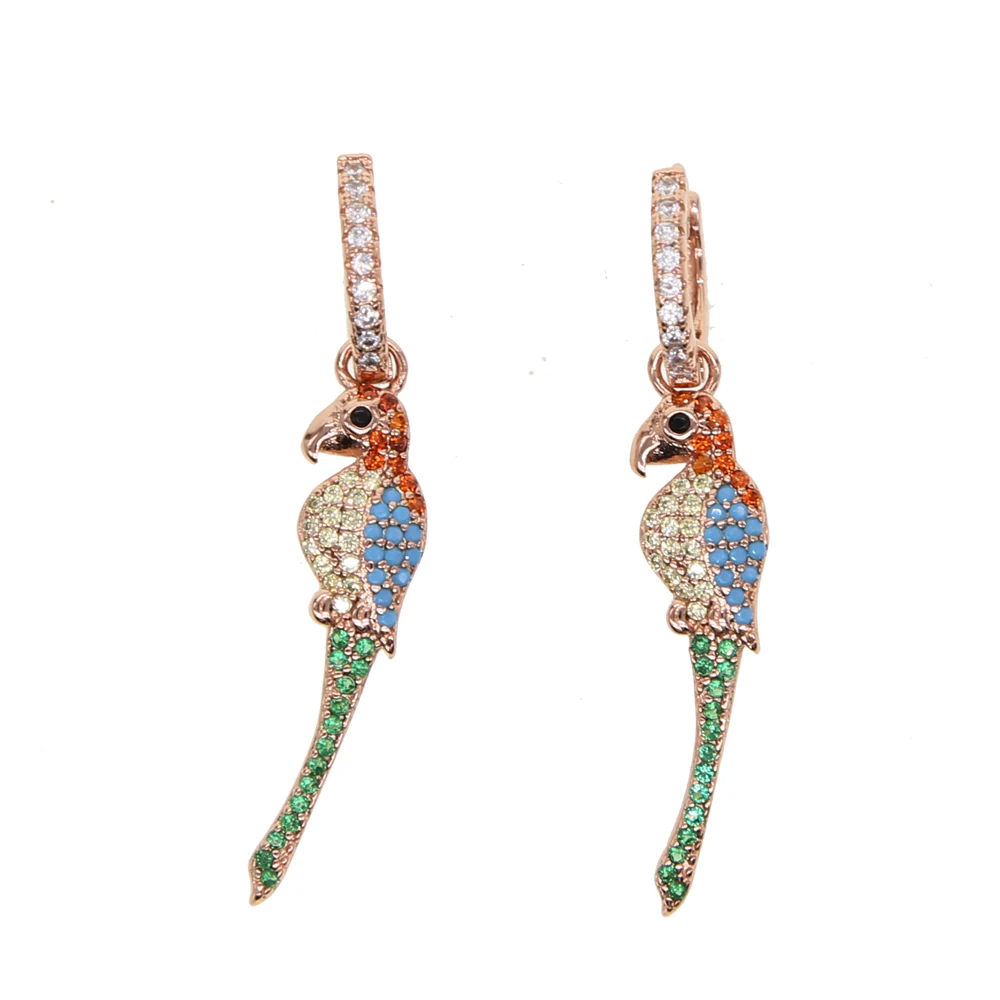 wholesale Cute parrot charm Earring Lovely Animal earrings rose gold colorful stone jewelry for girl women Fashion Jewelry
wholesale Cute parrot charm Earring Lovely Animal earrings rose gold colorful stone jewelry for girl women Fashion Jewelry