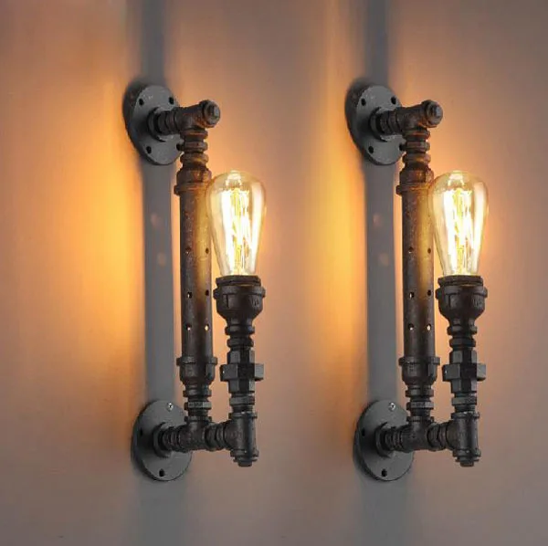 Retro Loft Vintage Industrial Lustre Iron Water Pipe Edison Wall Sconce Lamp Bathroom Beside Bedroom Home Decor Modern Lighting
Retro Loft Vintage Industrial Lustre Iron Water Pipe Edison Wall Sconce Lamp Bathroom Beside Bedroom Home Decor Modern Lighting