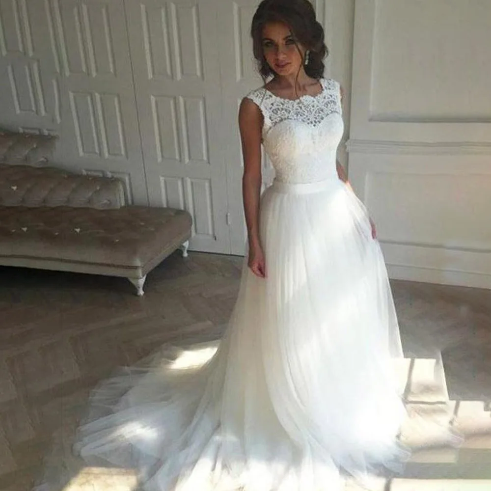 Boho Wedding Dress Abito da Sposa Bridal Dresses 2019 White Lace Appliqued Tulle Weding Dress Back Lace Up Vestidos Novia
Boho Wedding Dress Abito da Sposa Bridal Dresses 2019 White Lace Appliqued Tulle Weding Dress Back Lace Up Vestidos Novia