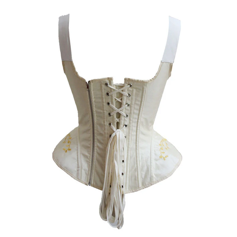 Blue Black Victorian Gothic Retro Overbust Corset Top Vest Sexy Embroidery Shoulder Strap Corsets And Bustiers Korsett For Women (24)