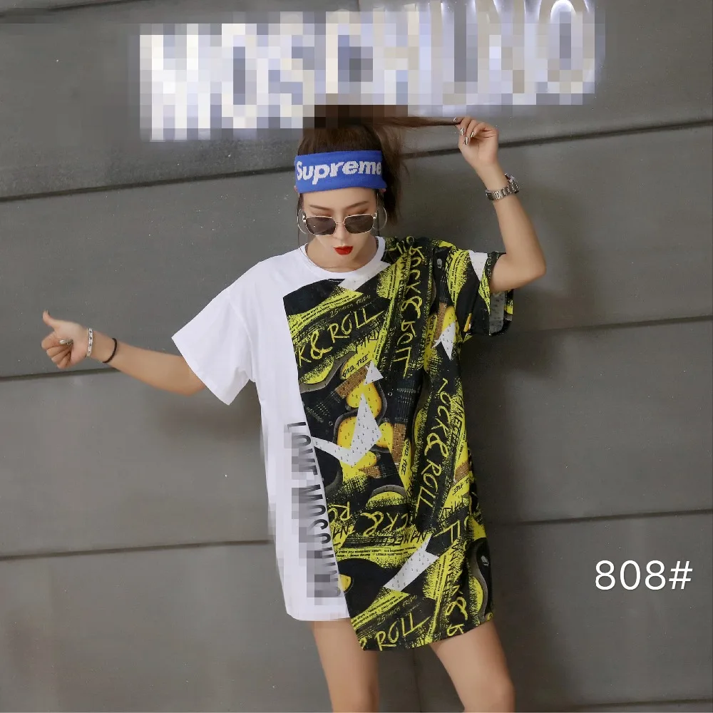 2 Colors Women Patchwork Irregular T-Shirt Letter Printed Long Tees Casual Loose O-Neck Short Sleeve
2 Colors Women Patchwork Irregular T-Shirt Letter Printed Long Tees Casual Loose O-Neck Short Sleeve