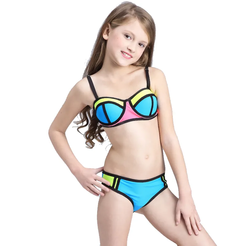 

Patchwork Swimsuit Girls Bikini Kids 2018 Children Swimwear for Teenage Girls Child Bikini Set Beachwear Baby Swim Bathing Suits