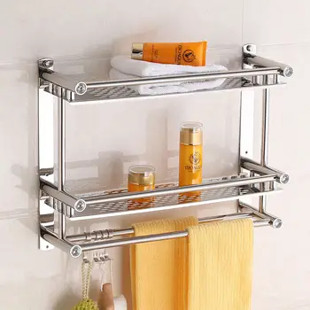 Stainless steel bathroom shelf bathroom pendant bathroom product storage rack home hotel bathroom accessories
Stainless steel bathroom shelf bathroom pendant bathroom product storage rack home hotel bathroom accessories