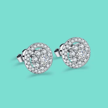 Classic S925 Sterling Silver Stud Earrings Shine Zircon Round Earrings Solid Silver Girl Jewelry Not Allergic Anniversary gift
Classic S925 Sterling Silver Stud Earrings Shine Zircon Round Earrings Solid Silver Girl Jewelry Not Allergic Anniversary gift
