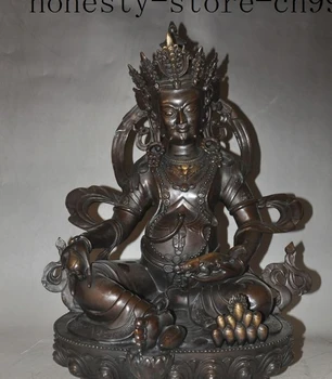 18"Chinese buddhism Bronze seat lotus Yellow Jambhala Mammon lucky wealth Statue
18"Chinese buddhism Bronze seat lotus Yellow Jambhala Mammon lucky wealth Statue