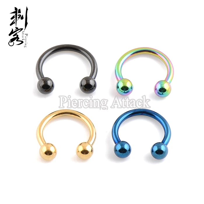 14 Gauge Titanium Anodized Ball Horseshoe Circular Barbell 1.6*10*4mm Body Jewelry
14 Gauge Titanium Anodized Ball Horseshoe Circular Barbell 1.6*10*4mm Body Jewelry