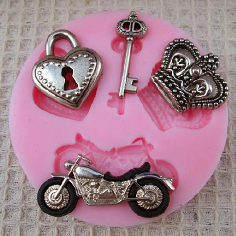 Motorcycle Key shape cooking tools wedding decoration silicone mold fondant DIY cake decoration sugar baking mould
Motorcycle Key shape cooking tools wedding decoration silicone mold fondant DIY cake decoration sugar baking mould