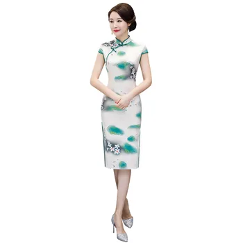 Shanghai Story Faux Silk Short Sleeve Floral Qipao With Lining Cheongsam Dress Chinese Traditional Dress For Women
Shanghai Story Faux Silk Short Sleeve Floral Qipao With Lining Cheongsam Dress Chinese Traditional Dress For Women