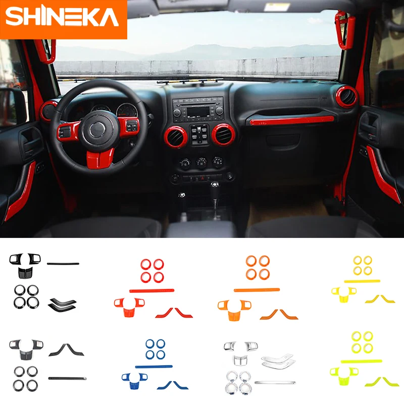 SHINEKA Interior Mouldings 2 Doors 10PCS Car Steering Wheel Trim Air Condition Vent Cover Sticker For Jeep Wrangler JK 2011-2017
SHINEKA Interior Mouldings 2 Doors 10PCS Car Steering Wheel Trim Air Condition Vent Cover Sticker For Jeep Wrangler JK 2011-2017