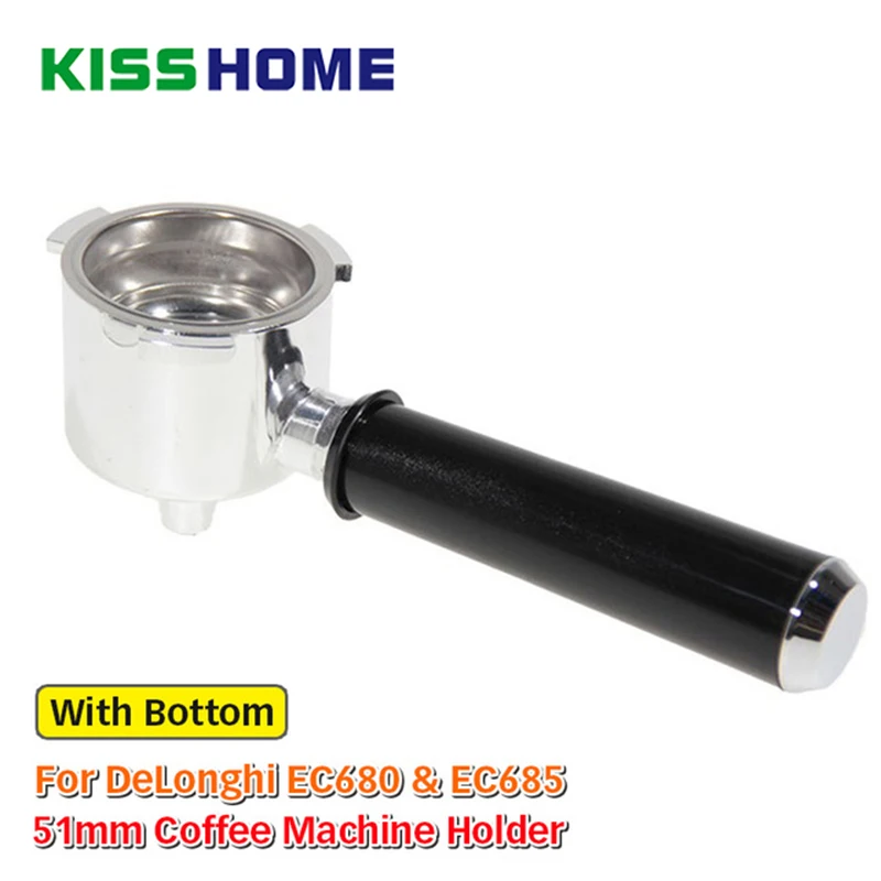 Espresso Coffee Machine Portafilter For DeLonghi EC680 EC685 Stainless Steel 51mm Group-head With Bottom Coffee Filter Handle
Espresso Coffee Machine Portafilter For DeLonghi EC680 EC685 Stainless Steel 51mm Group-head With Bottom Coffee Filter Handle