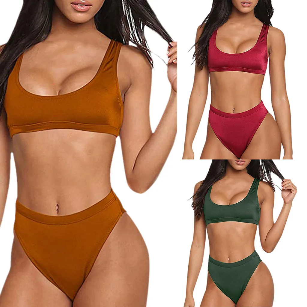 Women's Swimming Suit Sexy Bikini Swimsuit Women's Bikini High Waist Solid Color Split Swimsuit
Women's Swimming Suit Sexy Bikini Swimsuit Women's Bikini High Waist Solid Color Split Swimsuit