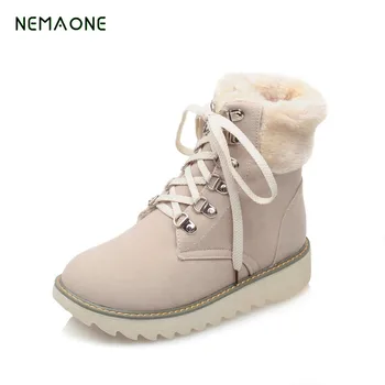 NEMAONE 2017 NEW Snow Boots Women Winter BLACK Flat Platform Ankle Boots Ladies Fur Warm Australia Boots
NEMAONE 2017 NEW Snow Boots Women Winter BLACK Flat Platform Ankle Boots Ladies Fur Warm Australia Boots