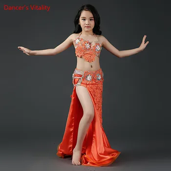 Luxury Modal+Lace High Quality Bellydance Costumes Kid Girls Belly Dance Performance Rhinestone bra Top + skirt 2pcs/set
Luxury Modal+Lace High Quality Bellydance Costumes Kid Girls Belly Dance Performance Rhinestone bra Top + skirt 2pcs/set