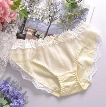 Water Soluble Lace Pleated Mesh Yarn Flying Side Less Ladies Underwear Cotton Low Waist Briefs
Water Soluble Lace Pleated Mesh Yarn Flying Side Less Ladies Underwear Cotton Low Waist Briefs