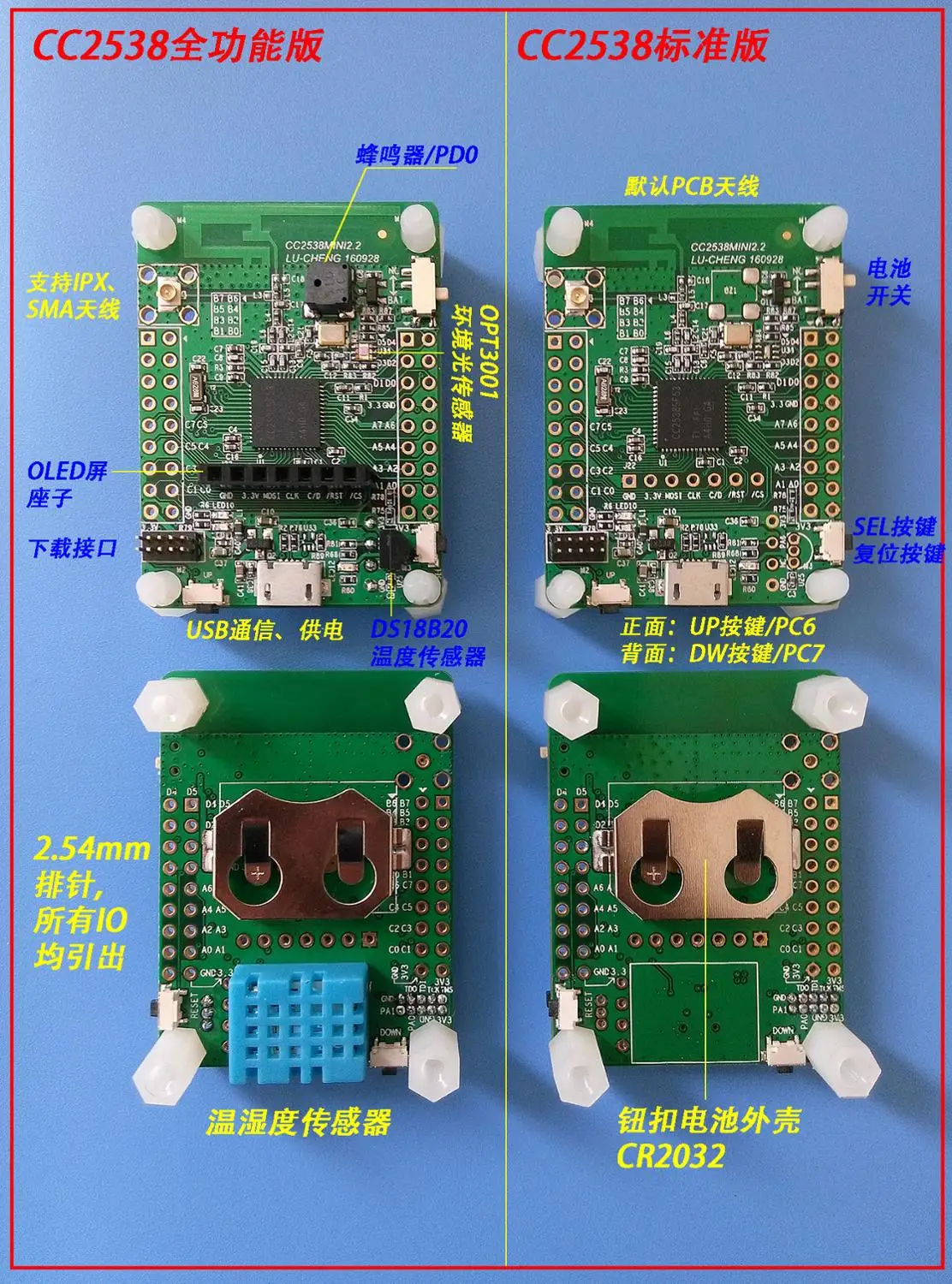 CC2538 module, Contiki 6lowPan ZigBee development board, Iot networking learning board
CC2538 module, Contiki 6lowPan ZigBee development board, Iot networking learning board