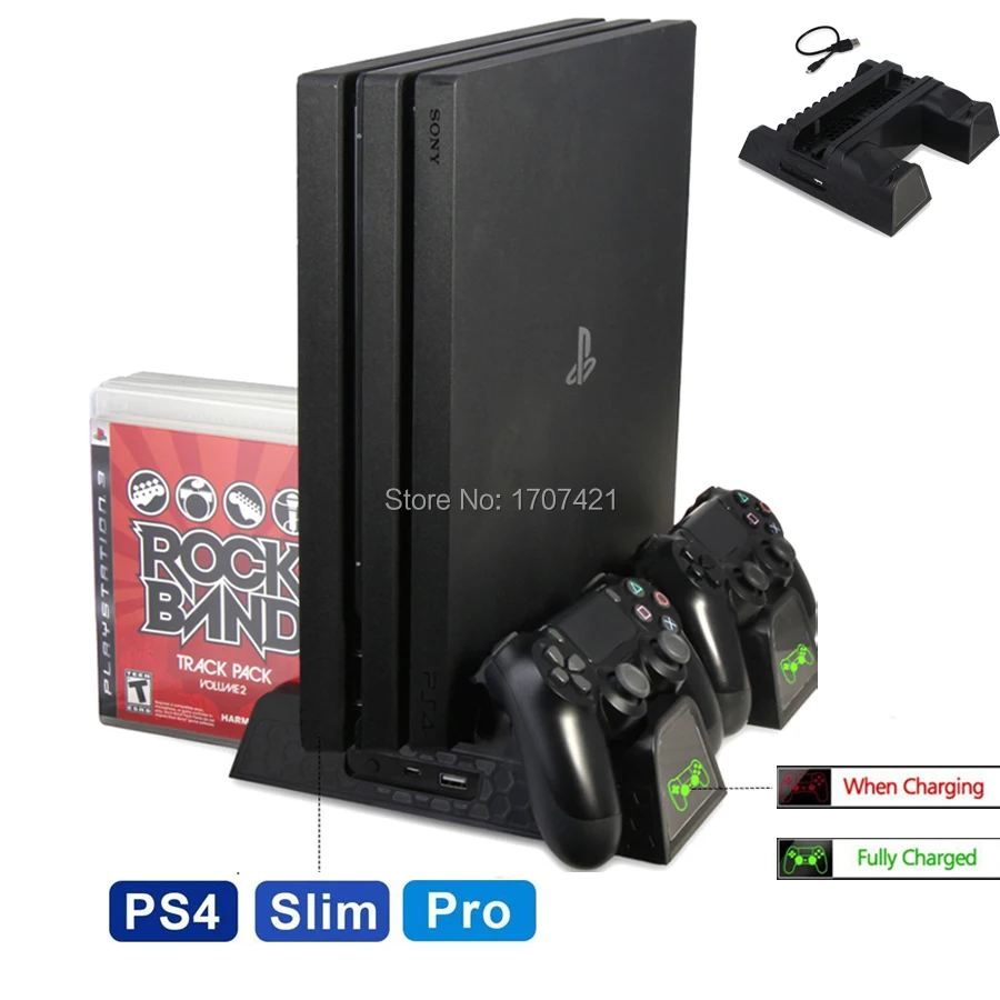 New PS4 Slim Pro Multifunctional Vertical Cooling Fan Stand Cooler with Dual Controllers Charger and Game Disks Storage
New PS4 Slim Pro Multifunctional Vertical Cooling Fan Stand Cooler with Dual Controllers Charger and Game Disks Storage