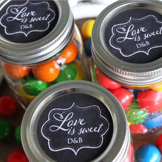 Custom Wedding Mason Jar Stickers Love is Sweet Candy Buffet Favor Labels Chalkboard style,Personalized Kisses Sticker
Custom Wedding Mason Jar Stickers Love is Sweet Candy Buffet Favor Labels Chalkboard style,Personalized Kisses Sticker