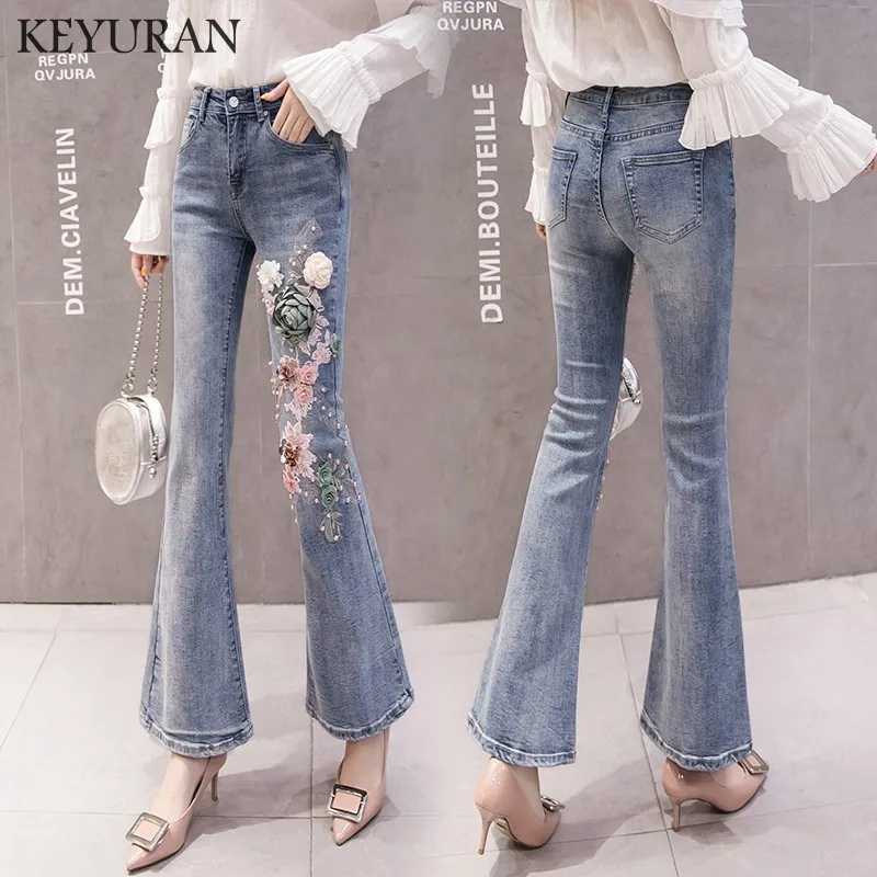 New Girls Beaded Embroidery Flare Jeans skinny Women's Stretching Bell-Bottoms Jeans for women pants Plus Size Fishtail pants
New Girls Beaded Embroidery Flare Jeans skinny Women's Stretching Bell-Bottoms Jeans for women pants Plus Size Fishtail pants